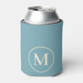 Monogram Solid Warm Aqua Middag Kleur Blikjeskoeler (Blikje Voorkant)