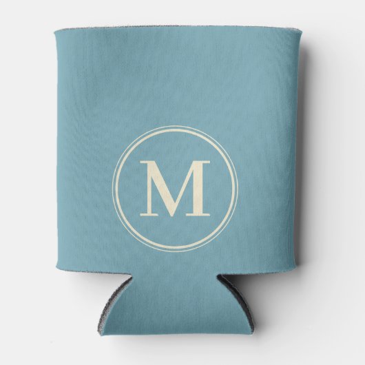 Monogram Solid Warm Aqua Middag Kleur Blikjeskoeler (Voorkant)