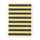 Monogram Solid Yellow, Navy Blue Ribbon Name (Vel)