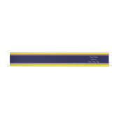Monogram Solid Yellow, Navy Blue Ribbon Name (Individueel)