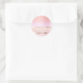 Monogram Spark Roze Blush Make-up Pastels Schoonhe Ronde Sticker (Tas)