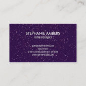 Monogram | Sparkle | Gebeurtenisplanner Visitekaartje (Achterkant)