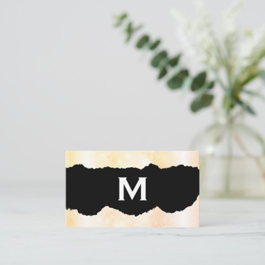 Monogram | Sparkle Visitekaartje (Staand voorkant)