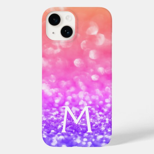 Monogram Sparkles Case-Mate iPhone Case (Achterkant)