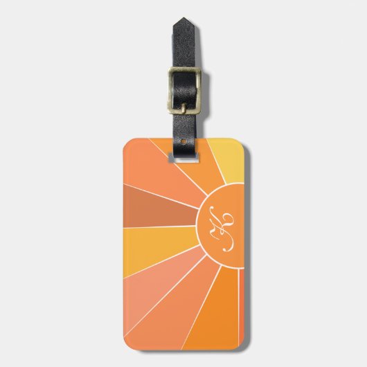 Monogram | Speciaal Abstract zonontwerp | Bagagelabel (Voorkant verticaal)