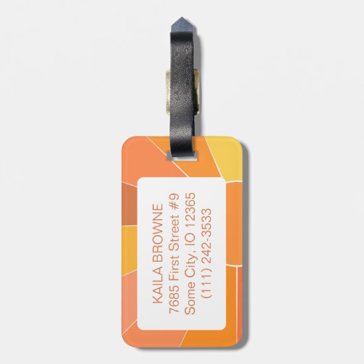 Monogram | Speciaal Abstract zonontwerp | Bagagelabel (Achterkant verticaal)