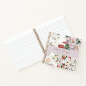 Monogram speciaal met de naam burgundy script eleg notitieboek (Binnen)