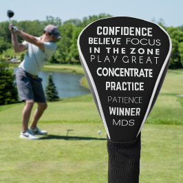 Monogram Speel Geweldige Quote Funny Golf Head Hoe Golfheadcover