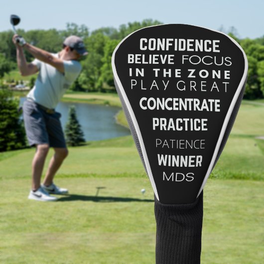 Monogram Speel Geweldige Quote Funny Golf Head Hoe Golfheadcover