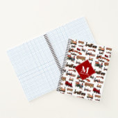 Monogram Speelgoed Trein kleurrijke treinen Notitieboek (Binnen)