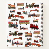 Monogram Speelgoed Trein kleurrijke treinen Notitieboek (Achterkant)