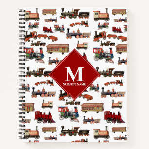 Monogram  Speelgoed Trein kleurrijke treinen Notitieboek