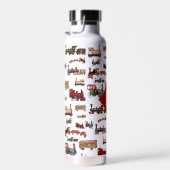 Monogram Speelgoed Trein kleurrijke treinen Waterfles (Rechts)