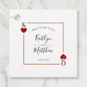 Monogram Speelkaart Trouw Save The Date Bedankjes Labels (Voorkant)
