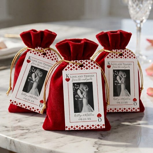 Monogram Speelkaart Trouwcollectie Cadeaulabel