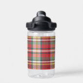 Monogram Speld Script Name Initiaal Red Waterfles (Achterkant)