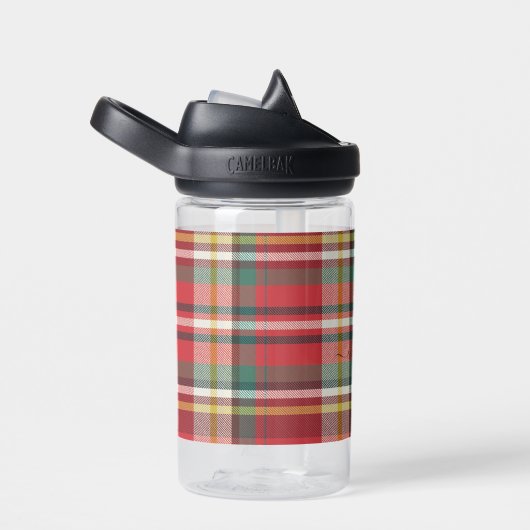 Monogram Speld Script Name Initiaal Red Waterfles (Rechts)