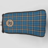 Monogram speldenblauwe beige Mannen Golfheadcover (Voorkant)