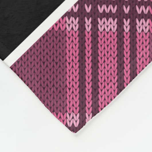 Monogram speldenroze tartan fleece deken (Hoek)