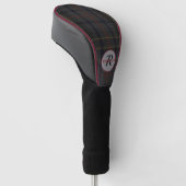 Monogram speldenzwart-grijze Mannen Golfheadcover (Schuin)