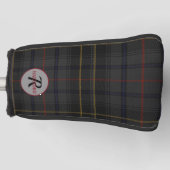 Monogram speldenzwart-grijze Mannen Golfheadcover (Voorkant)