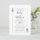 Monogram Spelen Kaart 25e bruiloft Jubileum (Staand voorkant)