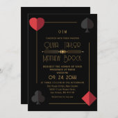 Monogram spelen Kaart bruiloft (Voorkant / Achterkant)