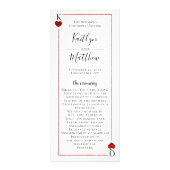 Monogram Spelen Kaart Casino Trouwprogramma (Voorkant)