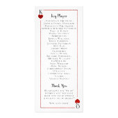 Monogram Spelen Kaart Casino Trouwprogramma (Achterkant)