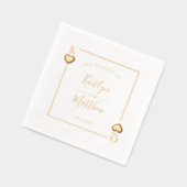 Monogram Spelen Kaart Wedding Folie Servetten (Links)