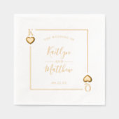 Monogram Spelen Kaart Wedding Folie Servetten (Voorkant)