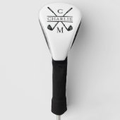 Monogram Spelersnaam Golfheadcover (Voorkant)