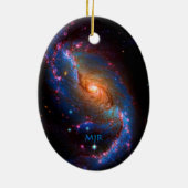 Monogram Spiral Galaxy NGC 1672 Keramisch Ornament (Achterkant)