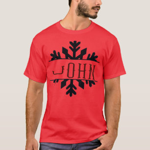 Monogram Splitsen personaliseren John Name Gift fo T-shirt