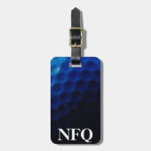 Monogram Sport Blue Golf Ball Bagage Reizen Bagagelabel (Voorkant verticaal)