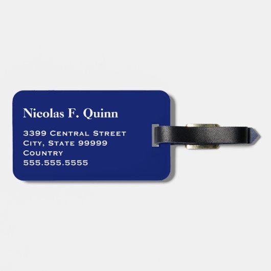 Monogram Sport Blue Golf Ball Bagage Reizen Bagagelabel (Achterkant horizontaal)