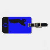 Monogram Sport Zwart Blauw Golf Bagage Reizen Bagagelabel (Voorkant horizontaal)