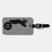 Monogram Sport Zwart Grijs Golf Bagage Reizen Bagagelabel (Voorkant horizontaal)