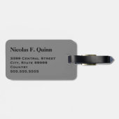 Monogram Sport Zwart Grijs Golf Bagage Reizen Bagagelabel (Achterkant horizontaal)