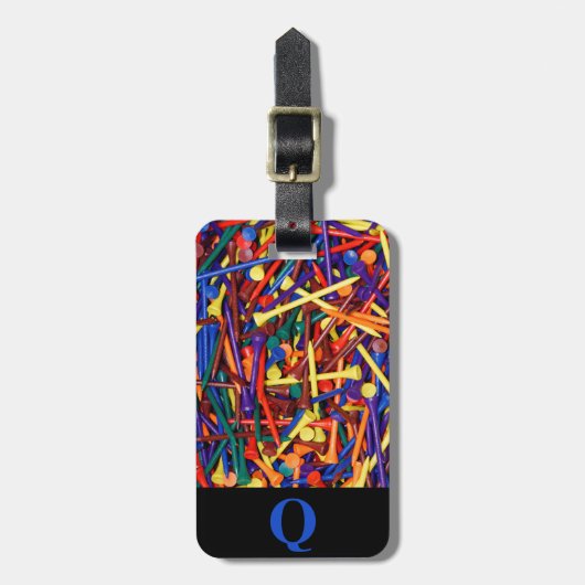 Monogram Sports Golftees Bagage Reis Bagagelabel (Voorkant verticaal)