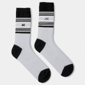 Monogram sportstreep zwart grijs sokken (Rechts)
