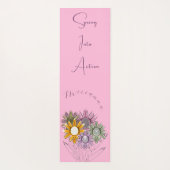 Monogram Spring in Action Daisy Florals roze Yogamat (Achterkant)
