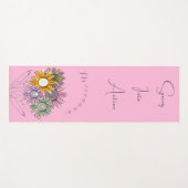 Monogram Spring in Action Daisy Florals roze Yogamat (Voorkant (horizontaal))