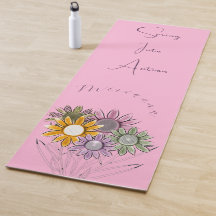 Monogram Spring in Action Daisy Florals roze