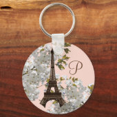 Monogram Springtim in Paris Eiffeltoren Sleutelhan Sleutelhanger (Voorkant)