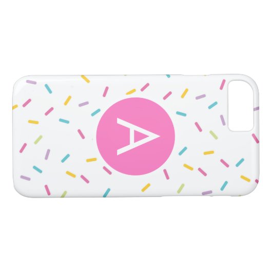 Monogram Sprinkles Case-Mate iPhone Case (Achterkant (Horizontaal))