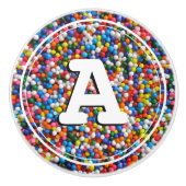 Monogram Sprinkles Kind | Kinderen | Speelruimte Keramische Knop (Voorkant)