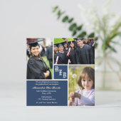 Monogram Square - Aankondiging Afstuderen foto's (Staand voorkant)