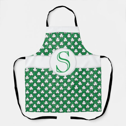 Monogram St. Paddy's Day klaver patroon Lucky Schort (Voorkant)