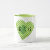 Monogram St. Patrick's Stripes hart Mok (Midden)